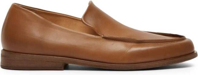 Marsèll round-toe leather loafers Brown
