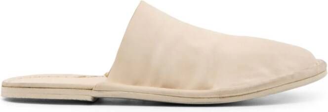 Marsèll round-toe leather slippers Neutrals