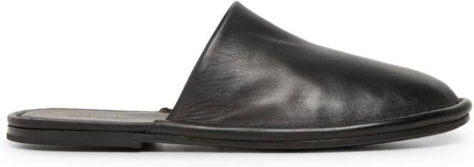 Marsèll round-toe leather slippers Black