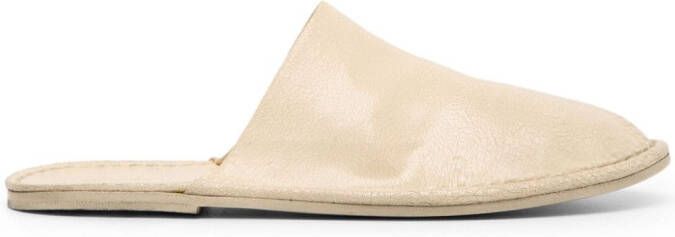 Marsèll round-toe leather slippers Neutrals