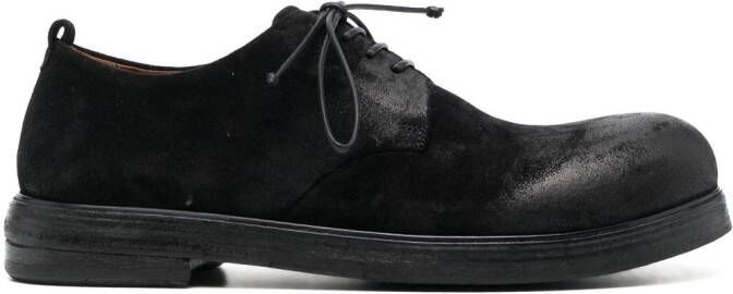 Marsèll round-toe suede derby shoes Black
