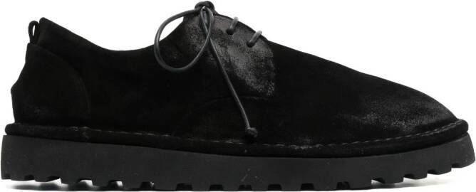 Marsèll round-toe suede derby shoes Black