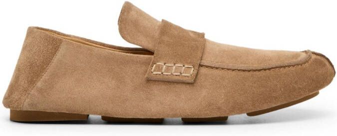 Marsèll round-toe suede loafers Brown