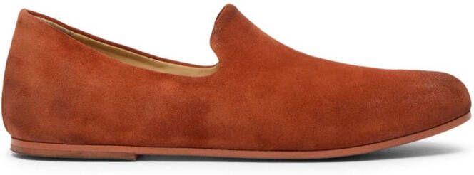 Marsèll round-toe suede loafers Orange