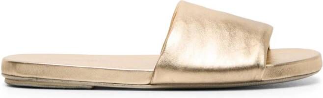 Marsèll Spanciata metallic-leather sandals Gold