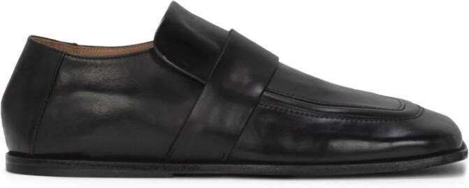 Marsèll Spatola square-toe leather loafers Black