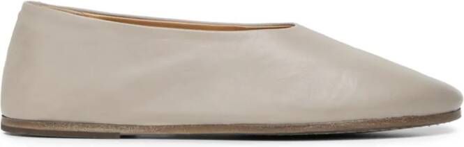 Marsèll Spatolona leather ballerina shoes Neutrals