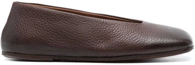 Marsèll Spatolona square-toe ballerina shoes Brown