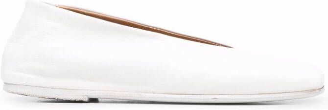 Marsèll square-toe ballerina shoes White