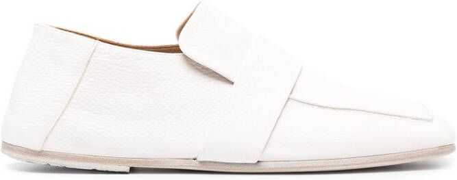 Marsèll square-toe leather loafers White