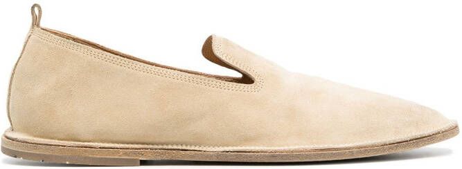 Marsèll Strasacco round-toe suede loafers Neutrals