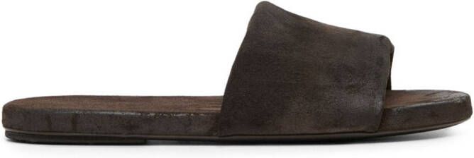 Marsèll suede flat slides Brown