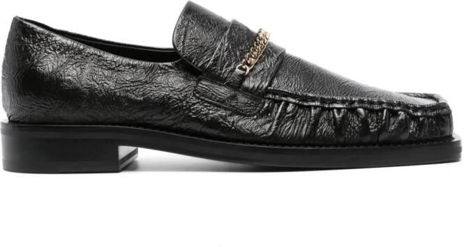 Martine Rose chain-detail leather loafers Black