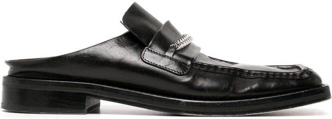 Martine Rose chain-embellished slip-on loafers Black