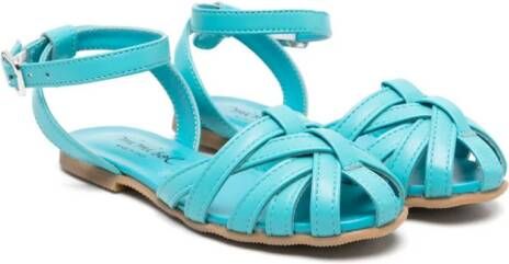 Mi Sol caged round-toe sandals Blue