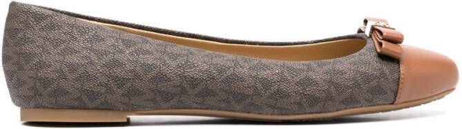 Michael Kors Andrea monogram print ballerinas Brown - Picture 2