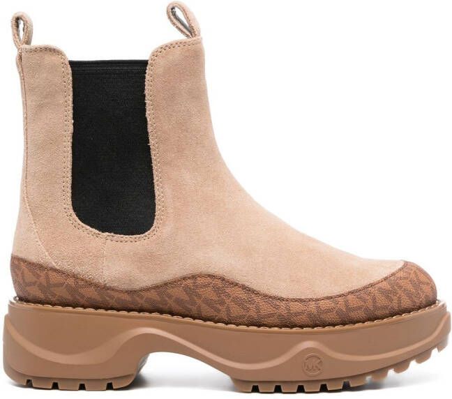 Michael Kors Rory monogram-print combat boots Brown - Picture 7