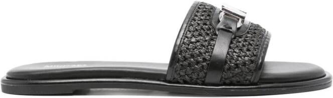 Michael Kors Elena 75mm metallic leather sandals Silver - Picture 3