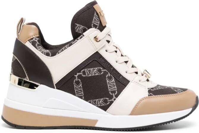 Michael Kors Georgie logo-debossed sneakers Brown