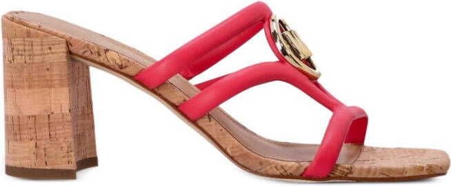 Michael Kors Hampton logo-plaque sandals Pink