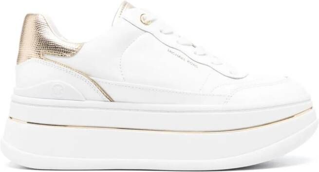 Michael Kors Hayes leather platform sneakers White - Picture 2