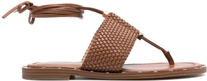 Michael Kors interwoven ankle-strap sandals Brown