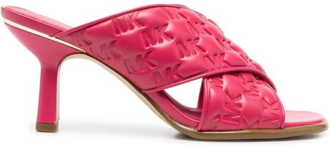 Michael Kors 90mm interwoven leather sandals Pink