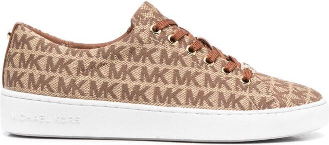 Michael Kors calf-leather logo-print ankle-boots Neutrals - Picture 6