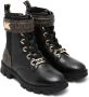 Michael Kors Kids monogram-print lace-up boots Black - Thumbnail 1