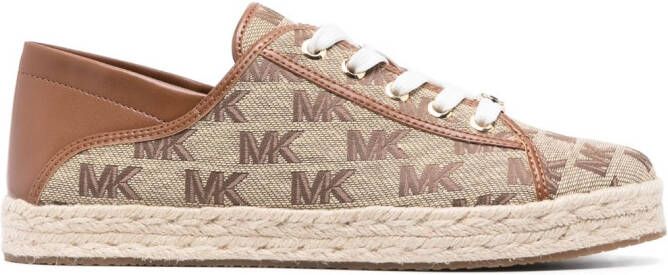 Michael Kors Rory monogram-print leather ballerinas Neutrals - Picture 4