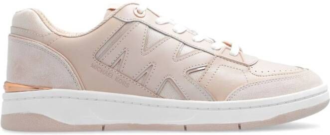 Michael Kors logo-patch calf leather sneakers Neutrals