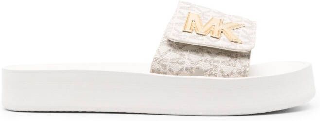 Michael Kors Rory monogram-print leather ballerinas Neutrals - Picture 8