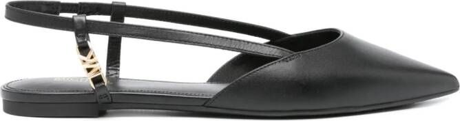 Michael Kors logo-plaque leather pumps Black