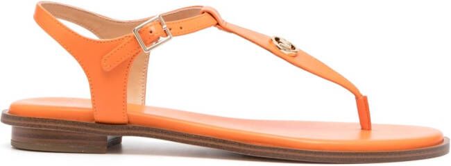 Michael Kors logo-plaque thong-strap sandals Orange - Picture 2