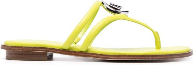 Michael Kors Kit Extreme metallic-knit sneakers Gold