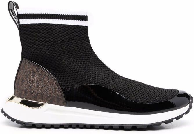 Michael Kors monogram-print panel boots Neutrals
