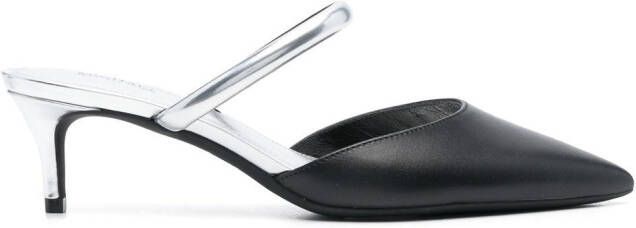 Michael Kors metallic-effect 60mm leather mules Black - Picture 3