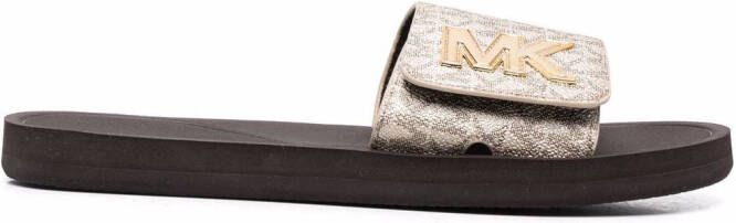 Michael Kors monogram-print panel boots Neutrals - Picture 8