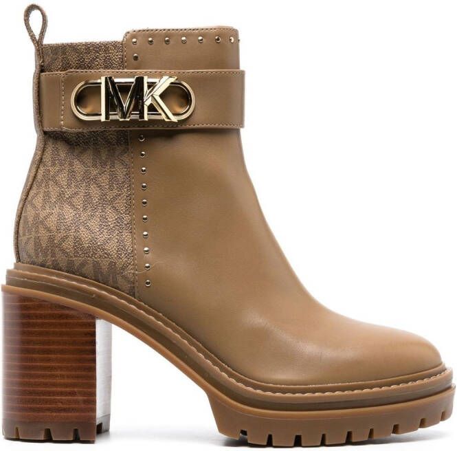 Michael Kors Parker logo-panelled ankle boots Black