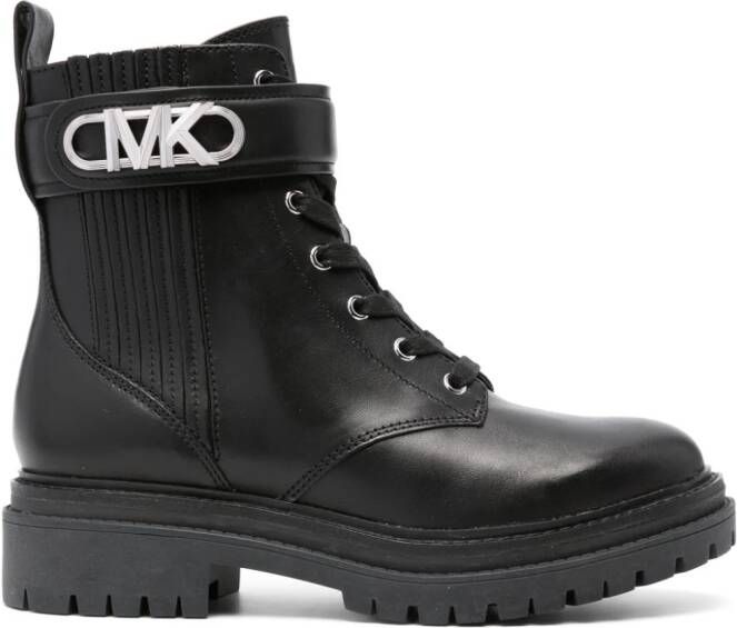 Michael Kors Hamilton 100mm chain-embellished leather sandals Black - Picture 3