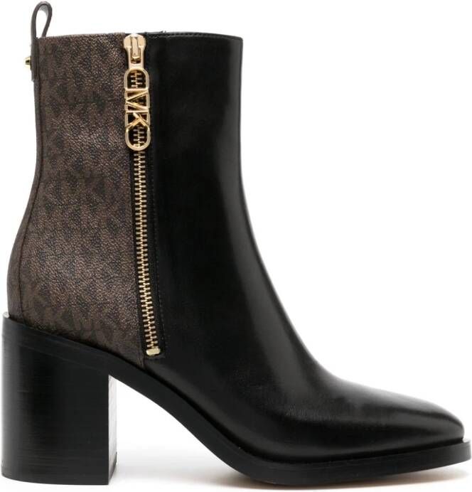 Michael Kors Rumi colour-block leather platform sneakers Orange