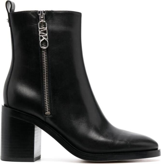 Michael Kors Regan ankle leather boots Black