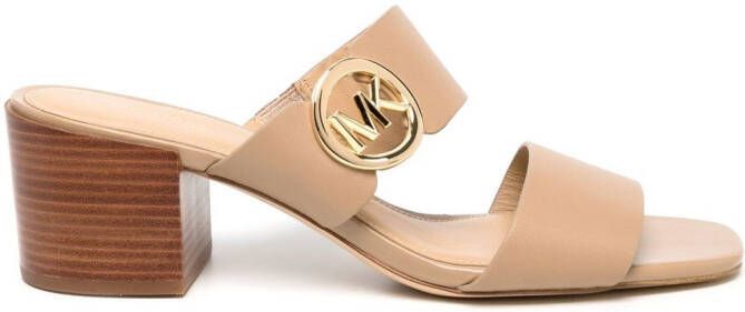 Michael Kors Summer logo-plaque mules Brown