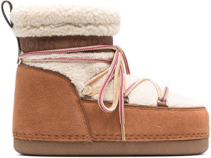 Michael Kors Zelda shearling boots Brown