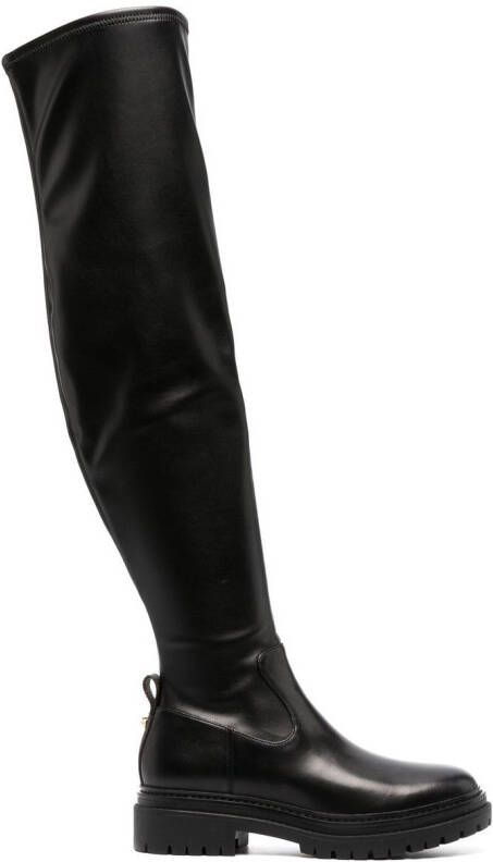 Michael Kors zip-up knee-length boots Black