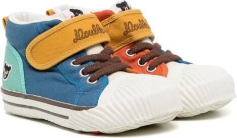 Miki House colour-block touch-strap sneakers Blue
