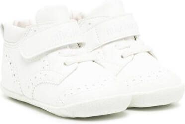 Miki House touch-strap lace-up sneakers White
