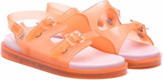 Mini Melissa open-toe buckled sandals Orange