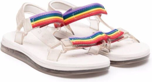 Mini Melissa Papete + Rider I striped sandals Blue