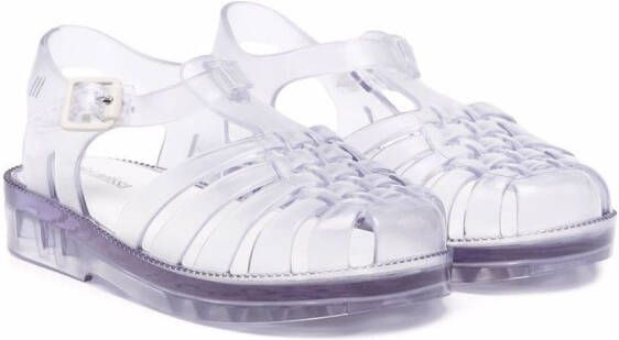 Mini Melissa transparent jelly shoes Blue